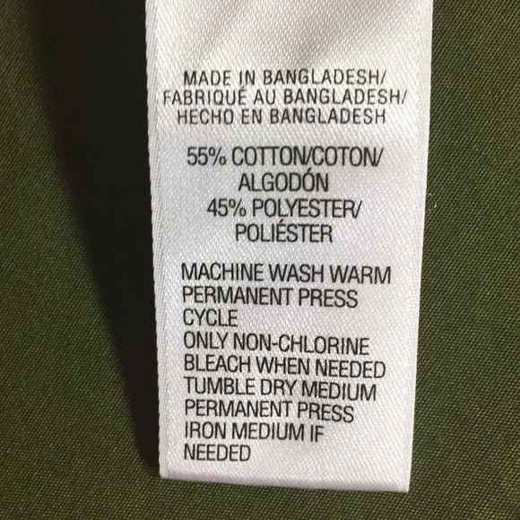 Izod Long Tab Sleeve Button Front  Blouse Size 1X - Picture 8 of 8